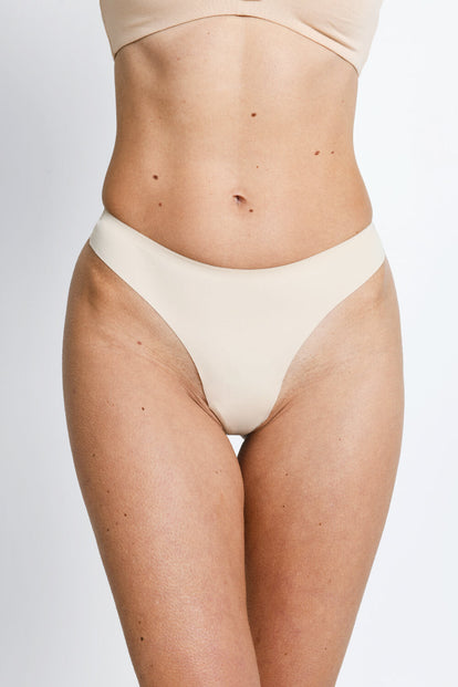 Seamless Thongs 3 Pack - Beige