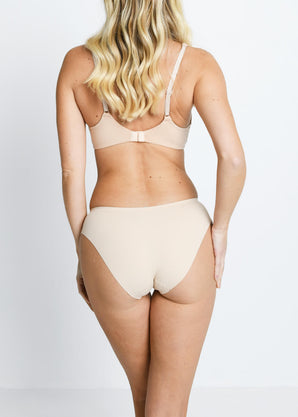 Seamless Brazilian Knickers 3 Pack - Beige