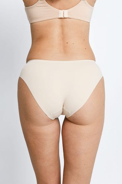 Seamless Brazilian Knickers 3 Pack - Beige