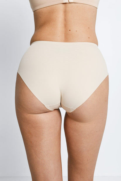 Seamless Midi Knickers 3 Pack - Beige