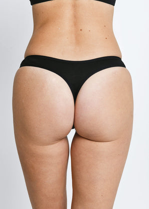 Cotton Thongs 3 Pack - Black