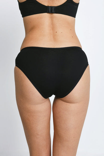 Cotton Brazilian Knickers 3 Pack - Black