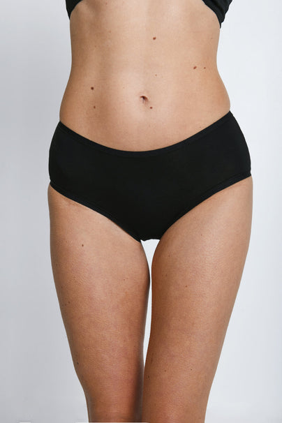 Cotton Midi Knickers 3 Pack - Black