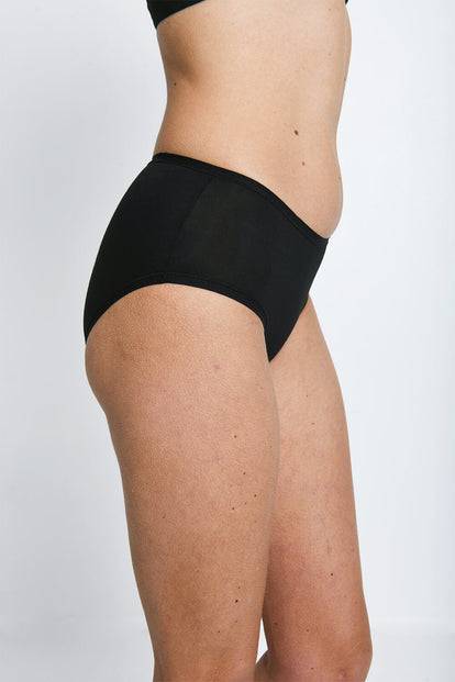 Cotton Midi Knickers 3 Pack - Black