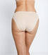 Cotton High Leg Knickers 3 Pack - Beige