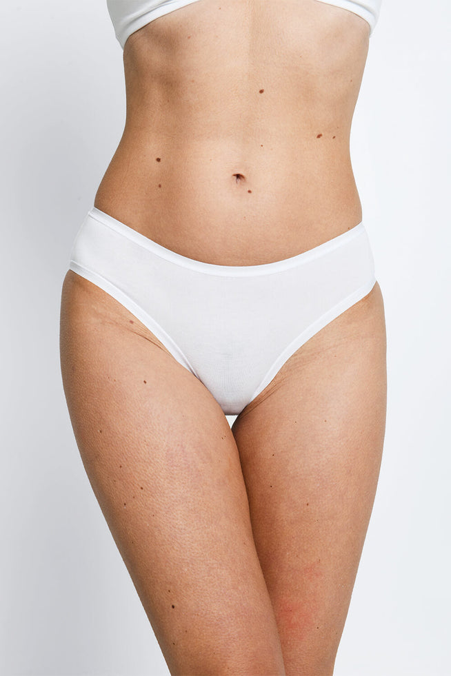 Cotton Brazilian Knickers 3 Pack - White