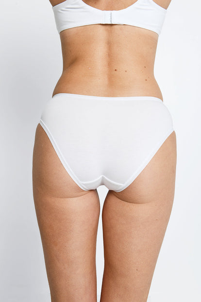 Cotton Brazilian Knickers 3 Pack - White