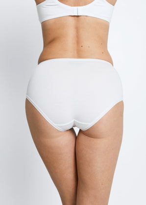 Cotton Midi Knickers 3 Pack - White