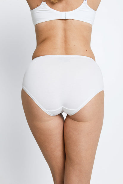 Cotton Midi Knickers 3 Pack - White