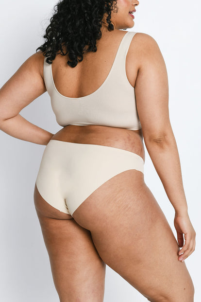 Curve Seamless High Leg Knickers 3 Pack - Beige