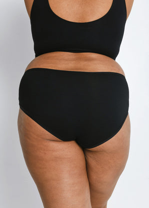Curve Cotton Midi Knickers 3 Pack - Black