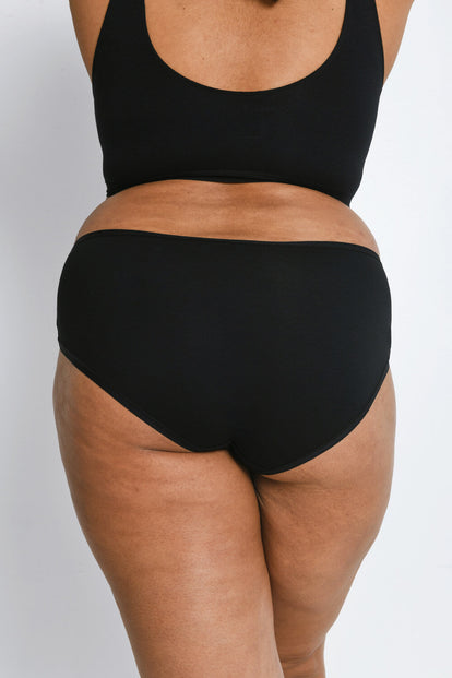 Curve Cotton Midi Knickers 3 Pack - Black