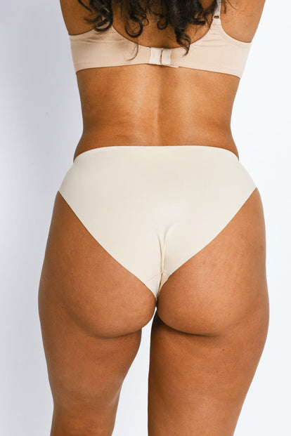 Seamless High Leg Knickers 3 Pack - Beige