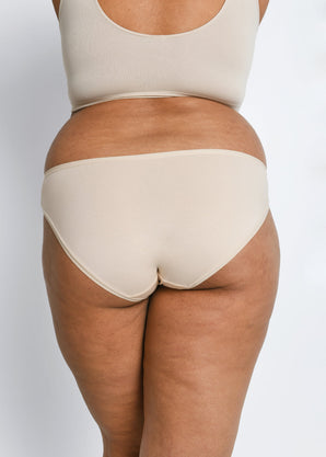 Curve Cotton Bikini Knickers 3 Pack - Beige