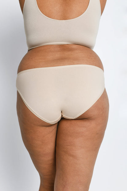 Curve Cotton Bikini Knickers 3 Pack - Beige