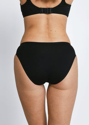 Cotton Bikini Knickers 3 Pack - Black