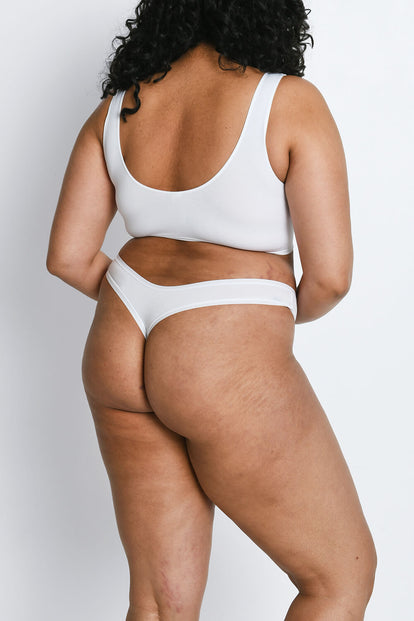 Curve Cotton Thongs 3 Pack - White