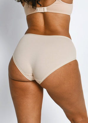 Cotton Midi Knickers 3 Pack - Beige