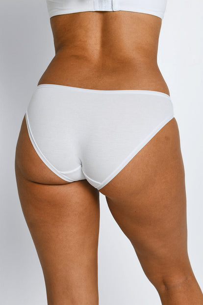 Cotton Bikini Knickers 3 Pack - White