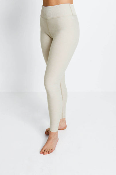 Luxe High Waisted Loungewear Leggings - Vanilla Marl