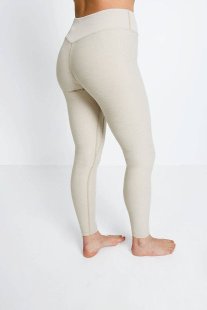 Luxe High Waisted Loungewear Leggings - Vanilla Marl