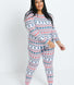 Curve Soft Touch Pyjama Set - White Christmas Print