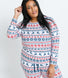 Curve Soft Touch Pyjama Set - White Christmas Print