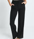 Ribbed Wide Leg Trousers - Black