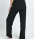 Ribbed Wide Leg Trousers - Black