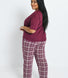 Pure Cotton Pyjama Set - Burgundy Check