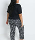 Curve Soft Touch Pyjama Set - Black Floral