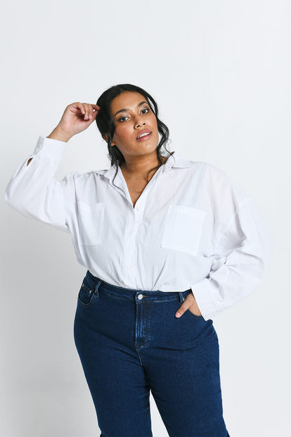 Curve Slim Fit Mom Jeans - Dark Blue