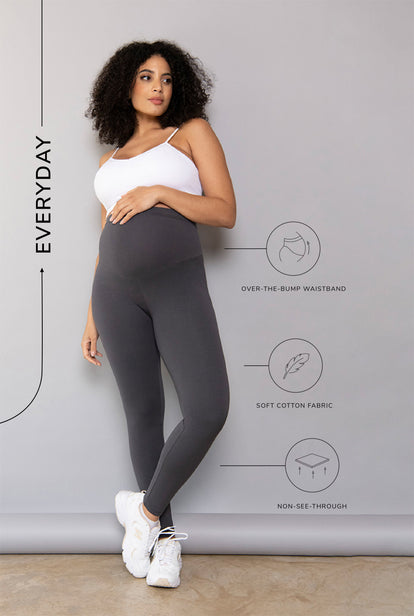 Maternity Everyday Leggings - Dark Grey