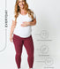 Maternity Everyday Leggings - Burgundy Animal Print