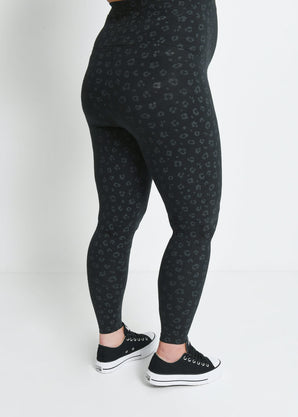 Maternity Everyday Leggings - Black Animal Print