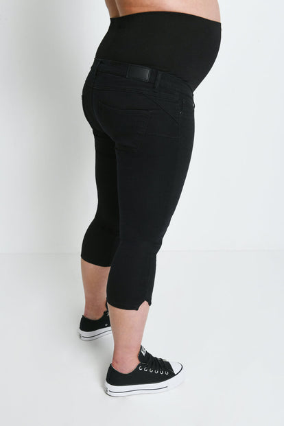 Maternity Cropped Jeggings - Black