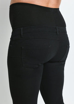 Maternity Cropped Jeggings - Black