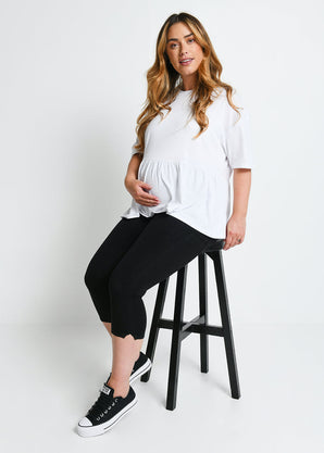 Maternity Cropped Jeggings - Black