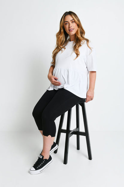 Maternity Cropped Jeggings - Black