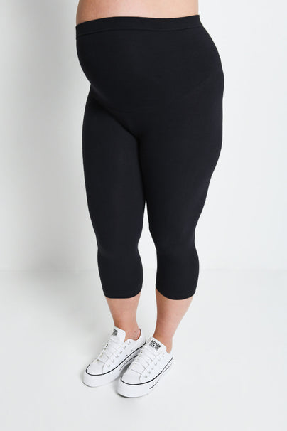 Maternity Everyday Cropped Leggings - Black