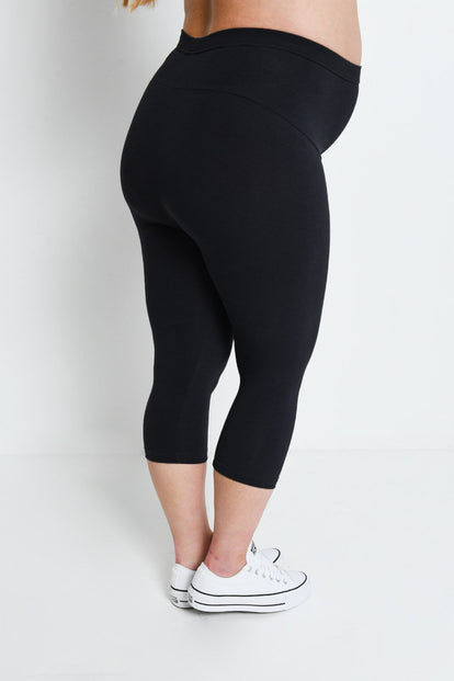 Maternity Everyday Cropped Leggings - Black