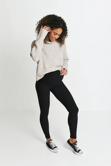 Maternity Winter Everyday Leggings - Black