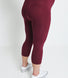 Maternity Everyday Cropped Leggings - Burgundy