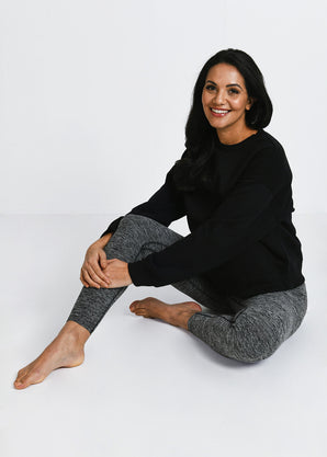 Maternity Luxe Loungewear Leggings - Dark Grey Marl