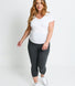 Maternity Everyday Cropped Leggings - Dark Grey Marl