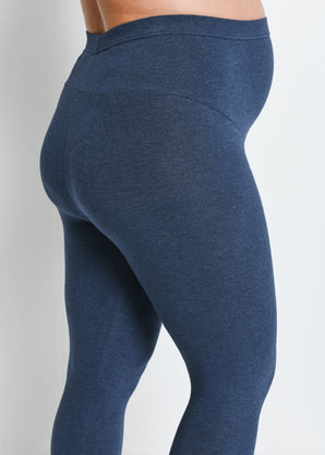 Maternity Everyday Cropped Leggings - Infinity Blue Marl