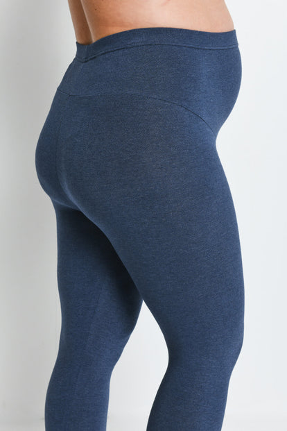 Maternity Everyday Cropped Leggings - Infinity Blue Marl