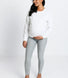 Maternity Luxe Loungewear Leggings - Light Grey Marl