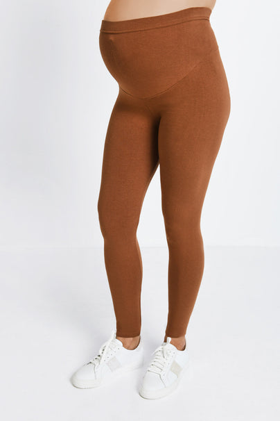 Maternity Everyday Leggings - Mocha Brown