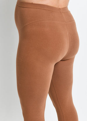 Maternity Everyday Cropped Leggings - Mocha Brown